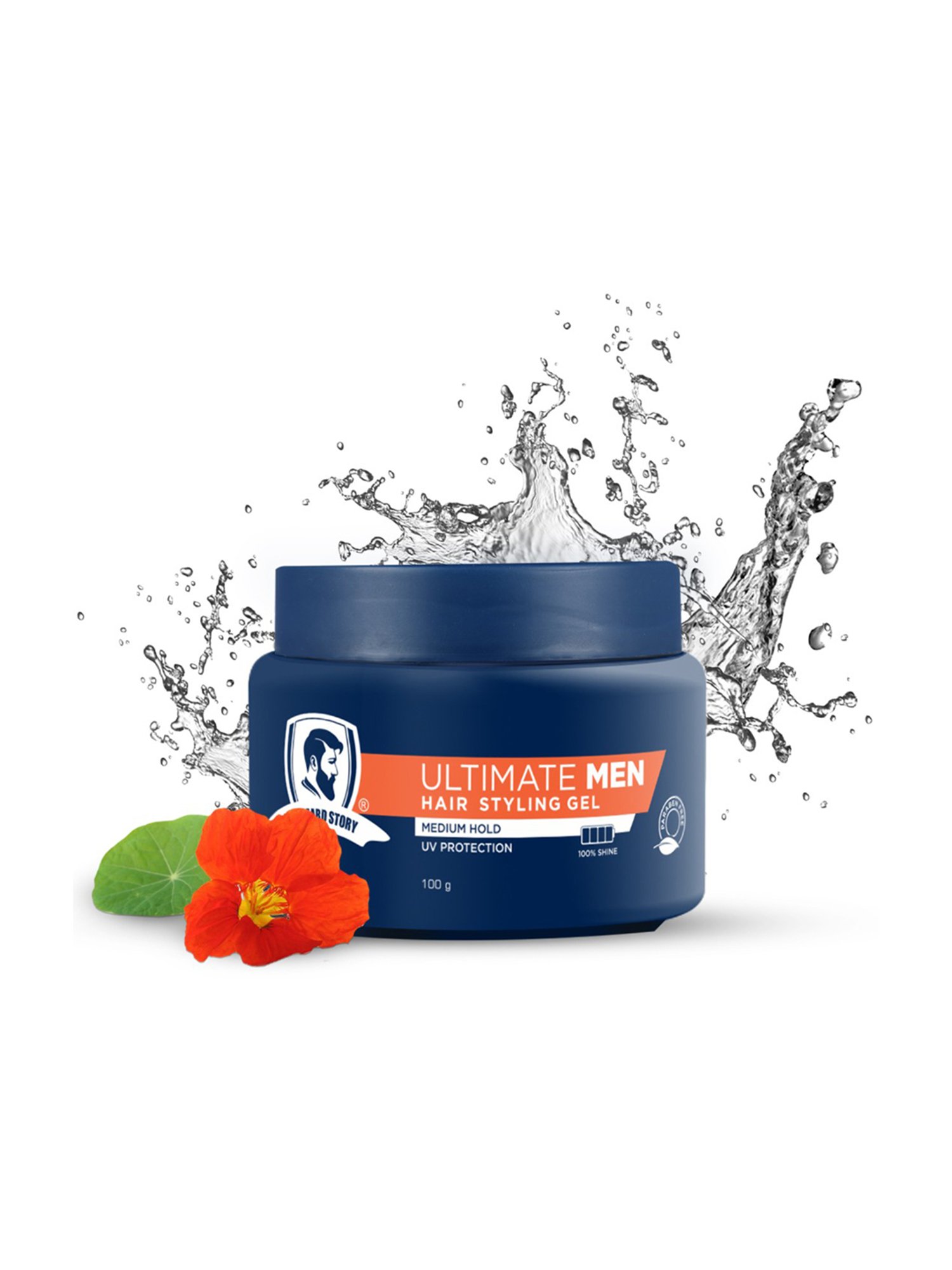 The Beard Story Hair Styling Gel For Medium Hold - 100 gm