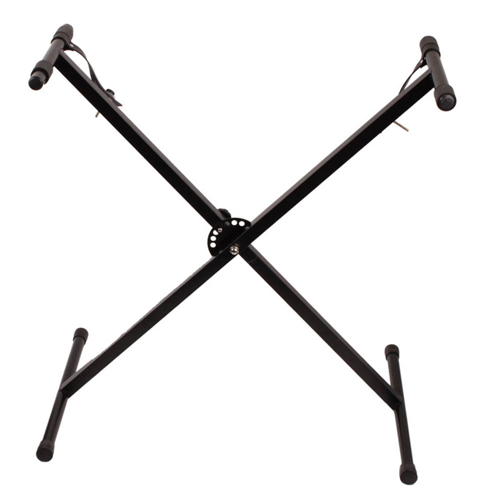 Glarry Single-tube X-type Keyboard Stand Black