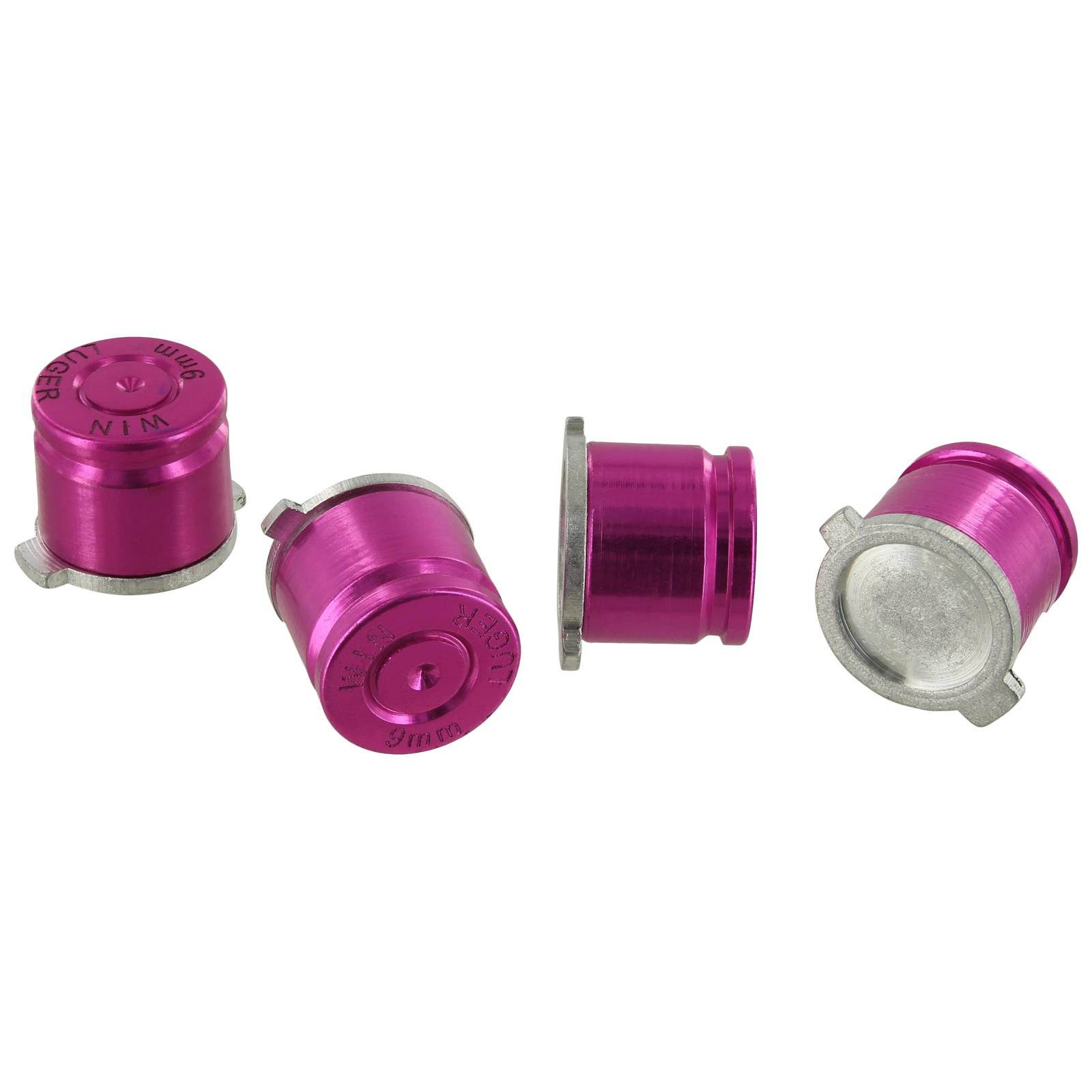 ZedLabz aluminum metal action bullet button set for Sony PS4 controllers - pink