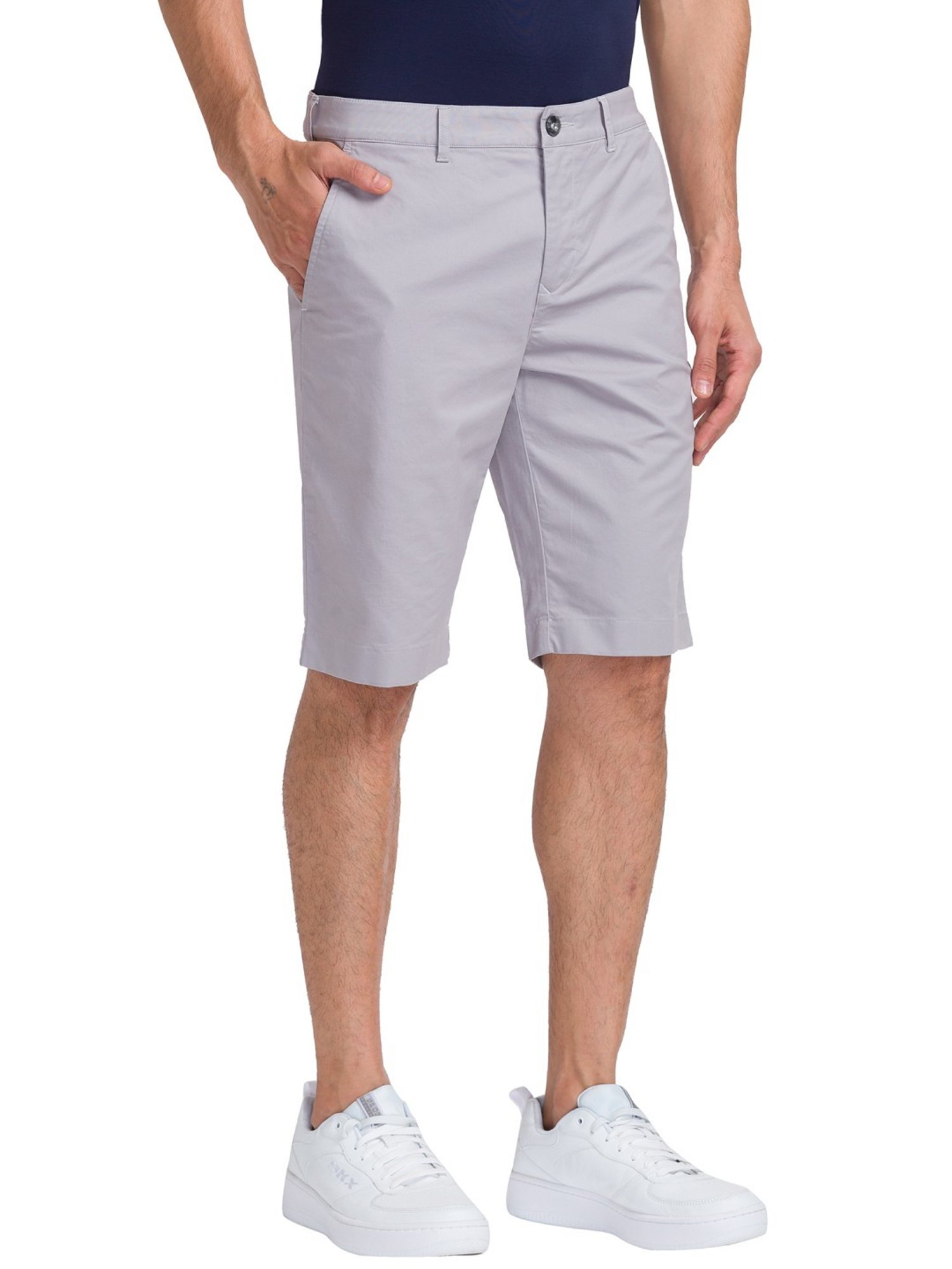 ColorPlus Grey Contemporary Fit Shorts
