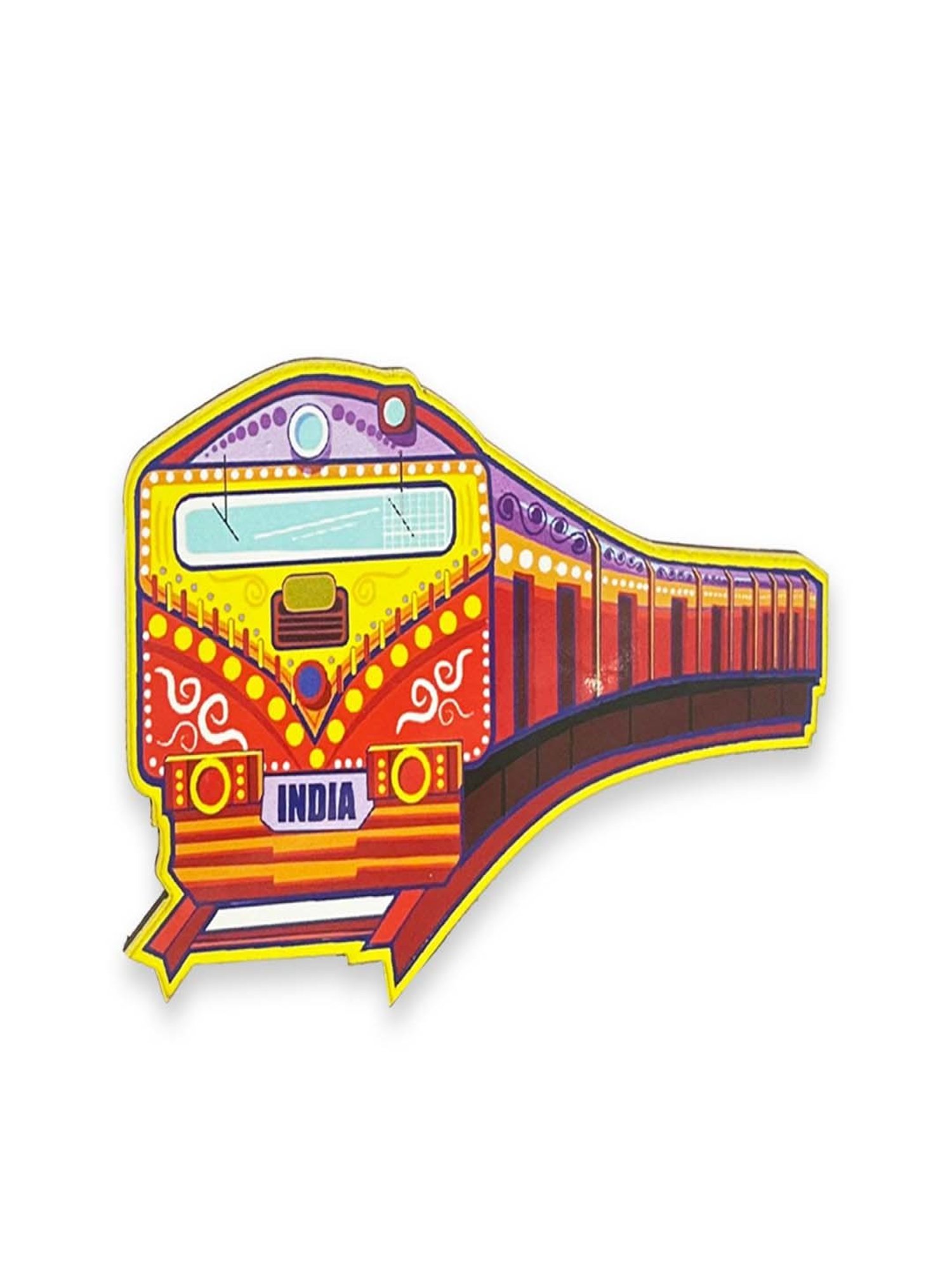 Desi Toys Kids Multicolor Train Fridge Magnet (3 x 2 inches)