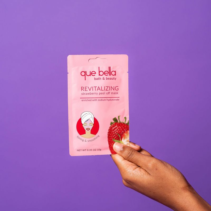 Que Bella Revitalizing Strawberry Peel Off Face Mask - 0.35oz