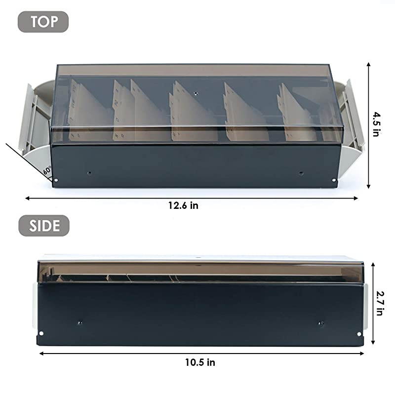 Business Card Holder for Desk Business Card Organizer Business Card Case Credit Card Holder File Index Card Box Storage Capacity 800 Cards 35 x 22 AZ Tabs Metal Structure Black