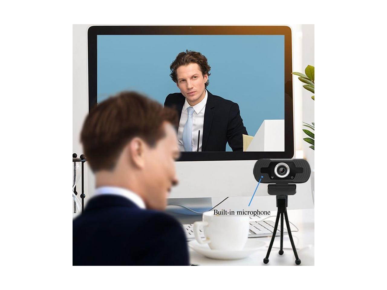 LIYIYANG HD Webcam 1920x1080P, Streaming Web Camera with Microphone,Webcam for Gaming Conferencing & Working, Laptop or Desktop Webcam, USB Computer Camera for Mac,YouTube, Skype OBS