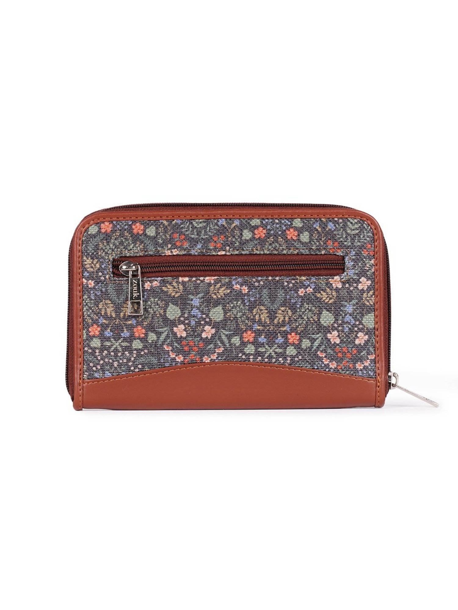 ZOUK Kashmir Royals Multicolor Printed Small Zip Around Wallet for Women