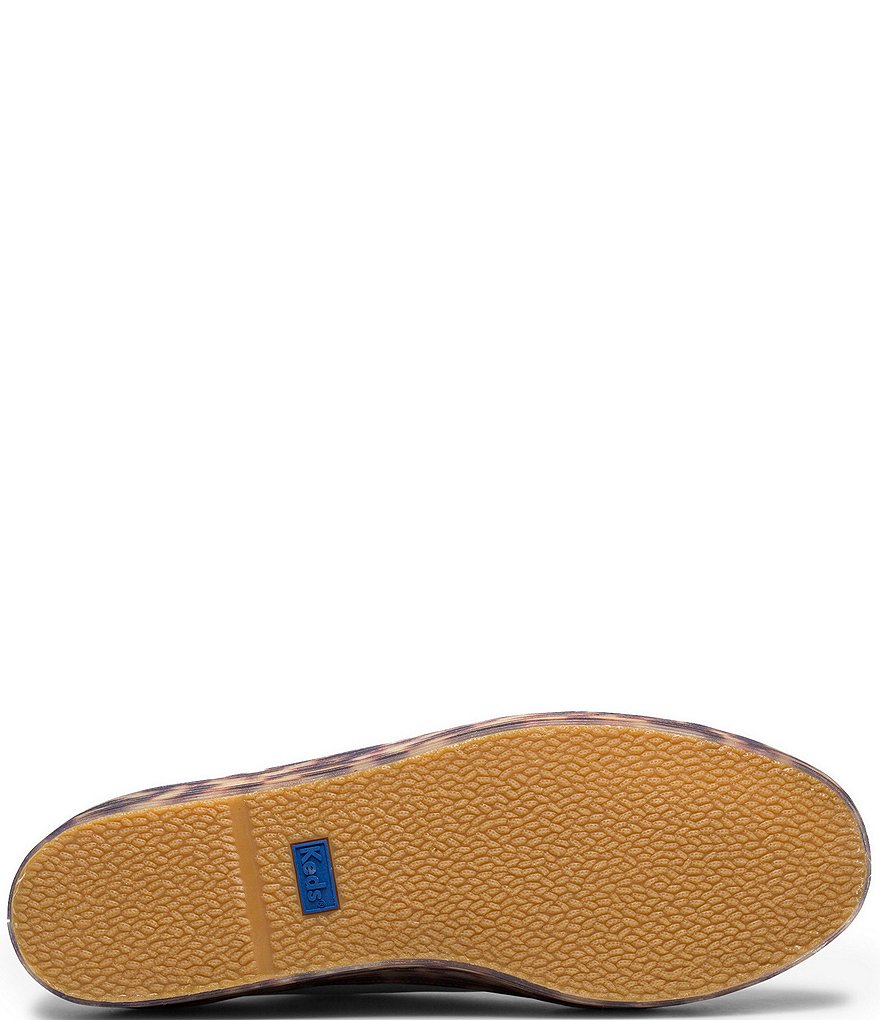 Keds Triple Up Leather Tortoise Print Lace-Up Platform Sneakers