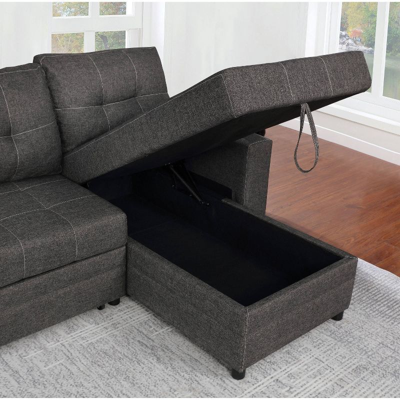 Ransford Tufted Sectional Gray - miBasics