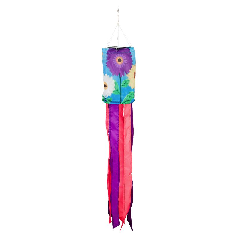 Evergreen Flag Gerbera Daisies Solar Motion Windsock