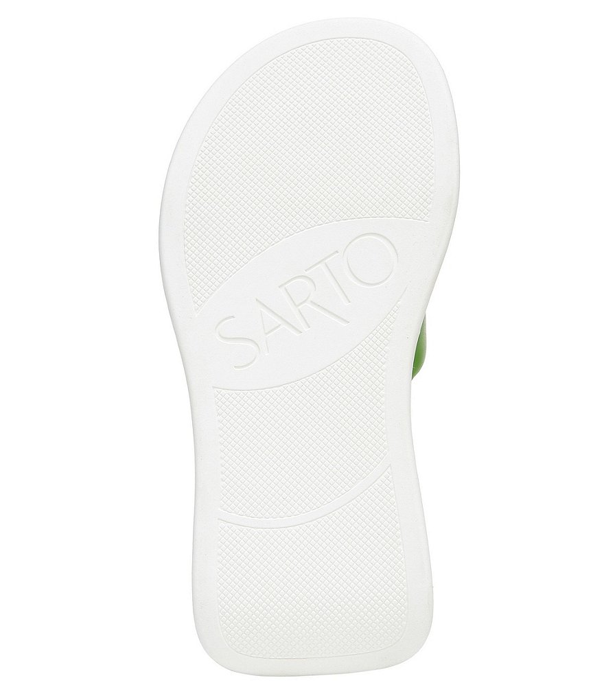 Sarto by Franco Sarto Vina Leather Puff Platform Wedge Slides