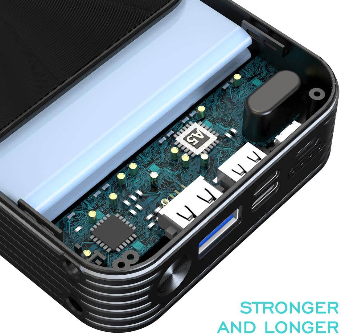 Portable Charger 10000mAh Power Bank,KONFULON Cellphone Charger,Ultra Compact Backup Battery with Built in Cable Compatible with iPhone11/XS/XR/X/8/8P/7/6/6S