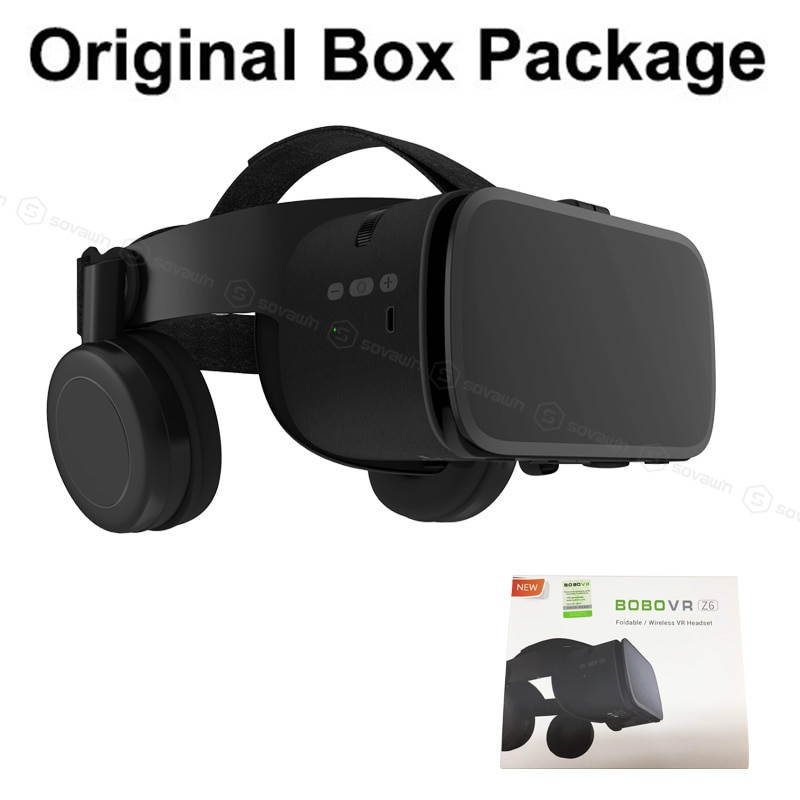 BOBO VR Z6 Wireless Bluetooth 3D Glasses Virtual Reality for Smartphone Immersive Stereo VR Headset Cardboard For iPhone Android