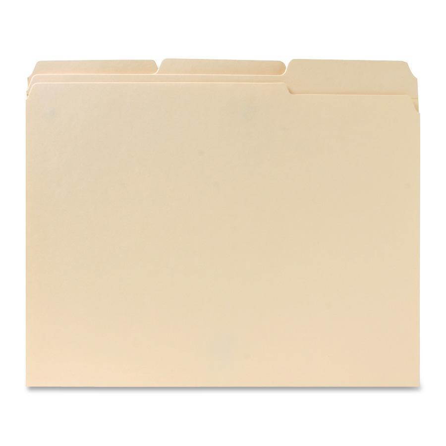 Sparco File Folder 1/3 Cut Assorted Tab 2-Ply Ltr 100/BX MLA SP211113