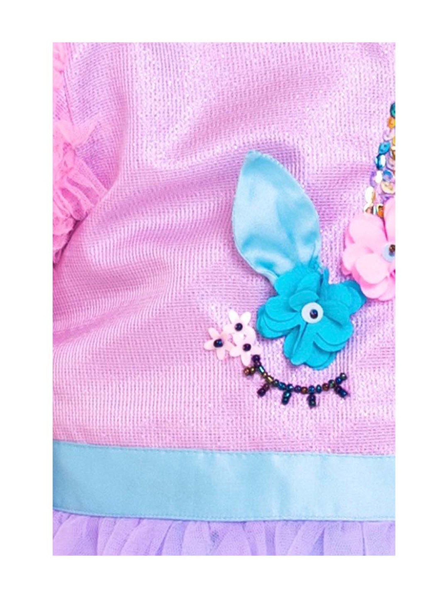 A Little Fable Kids Multicolor Applique Pattern Dress