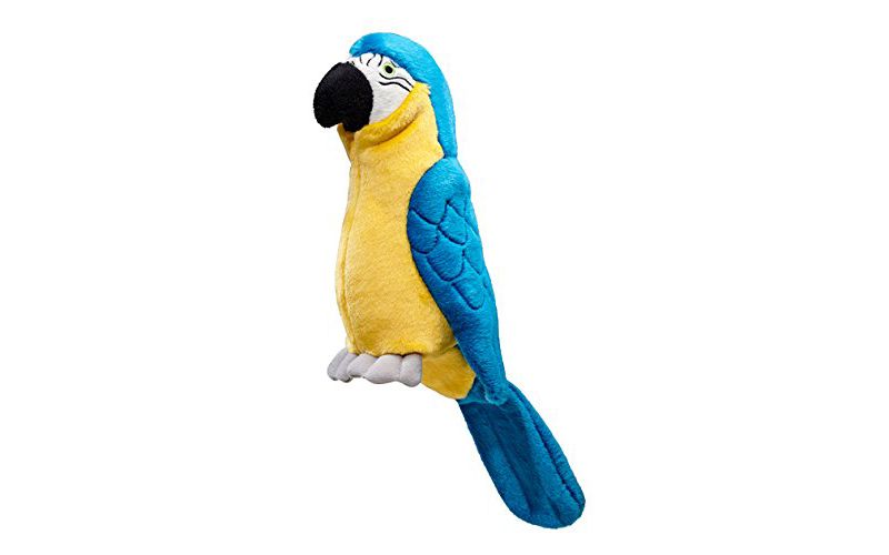 Fluff & Tuff Jimmy the Parrot, Large Plush Dog Toy with Squeaker