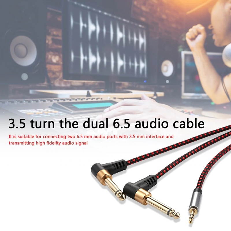 AU111 6 Feet Premium Audio Extension Cable Nylon Braided 35mm TRRS 4 Poles Jack Male to Female