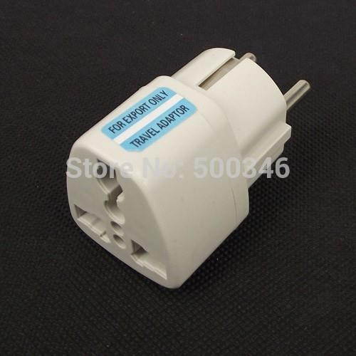 High Quality white Universal 2 Pin UK US AU To EU EURO France Germany Travel adapter Adaptor AC Power Plug Convert European