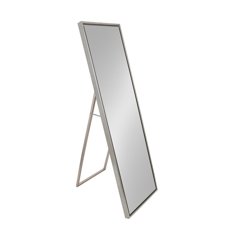30" x 66" Dove Graywash Framed Full Length Floor/Leaner Mirror - Amanti Art