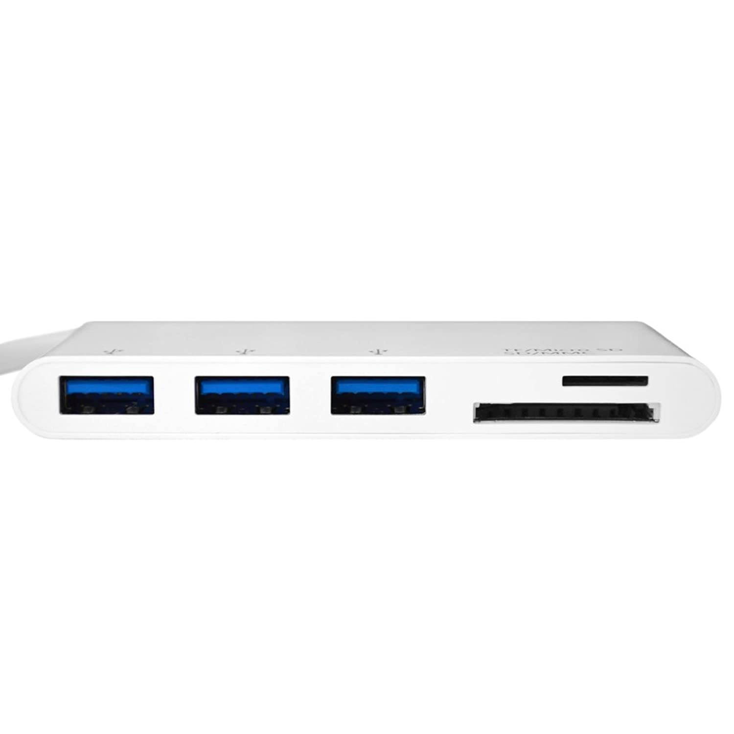Direct Access Tech 4184 USB 3.1 Type-C to SD Card Reader + 3 Port USB 3.0 Hub Adapter