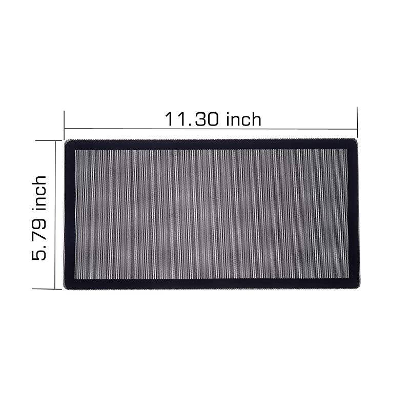 140mm x 2 PC Fan Dust Mesh Filter PVC Computer PC Case Dust Proof Filter Cover Magnetic Black 2Pack