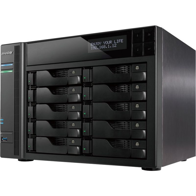 ASUSTOR AS7010T-i5 SAN/NAS Storage System - Intel Core i5 Quad-core (4 Core) 3 GHz - 10 x HDD Supported - 100 TB Supported HDD Capacity
