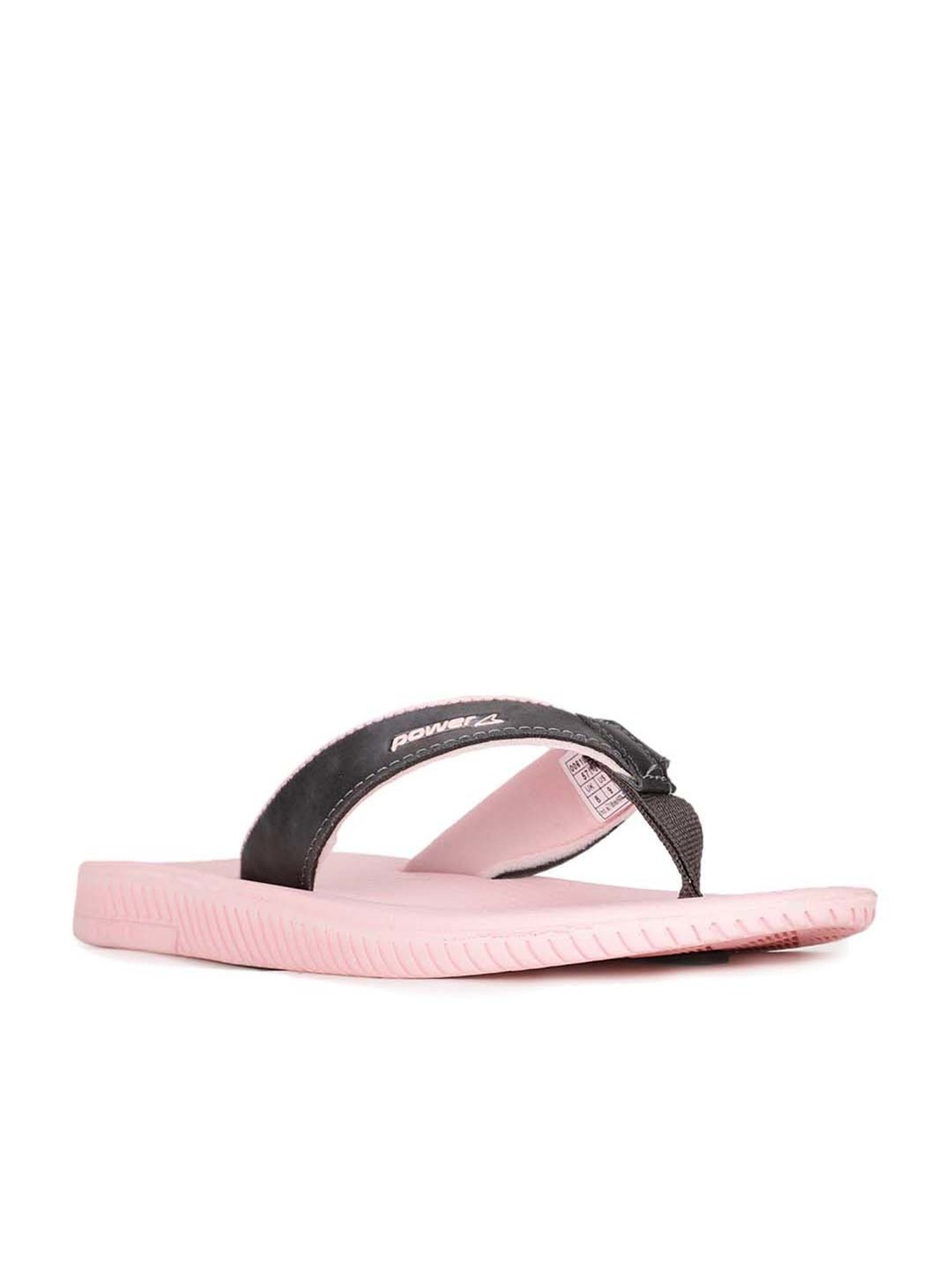 Power by Bata Women's Black Thong Sandals