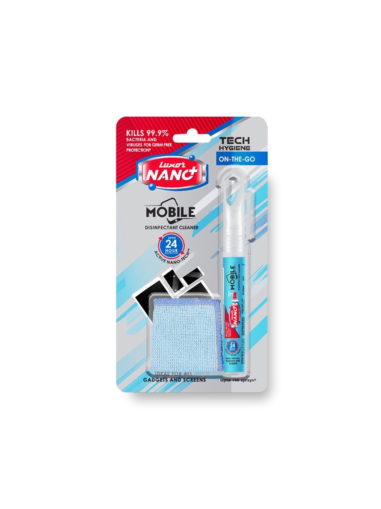 GRIPP 4 in 1 Professional Screen Cleaner Kit Includes Screen Cleanser Spray 150ml (Blue)