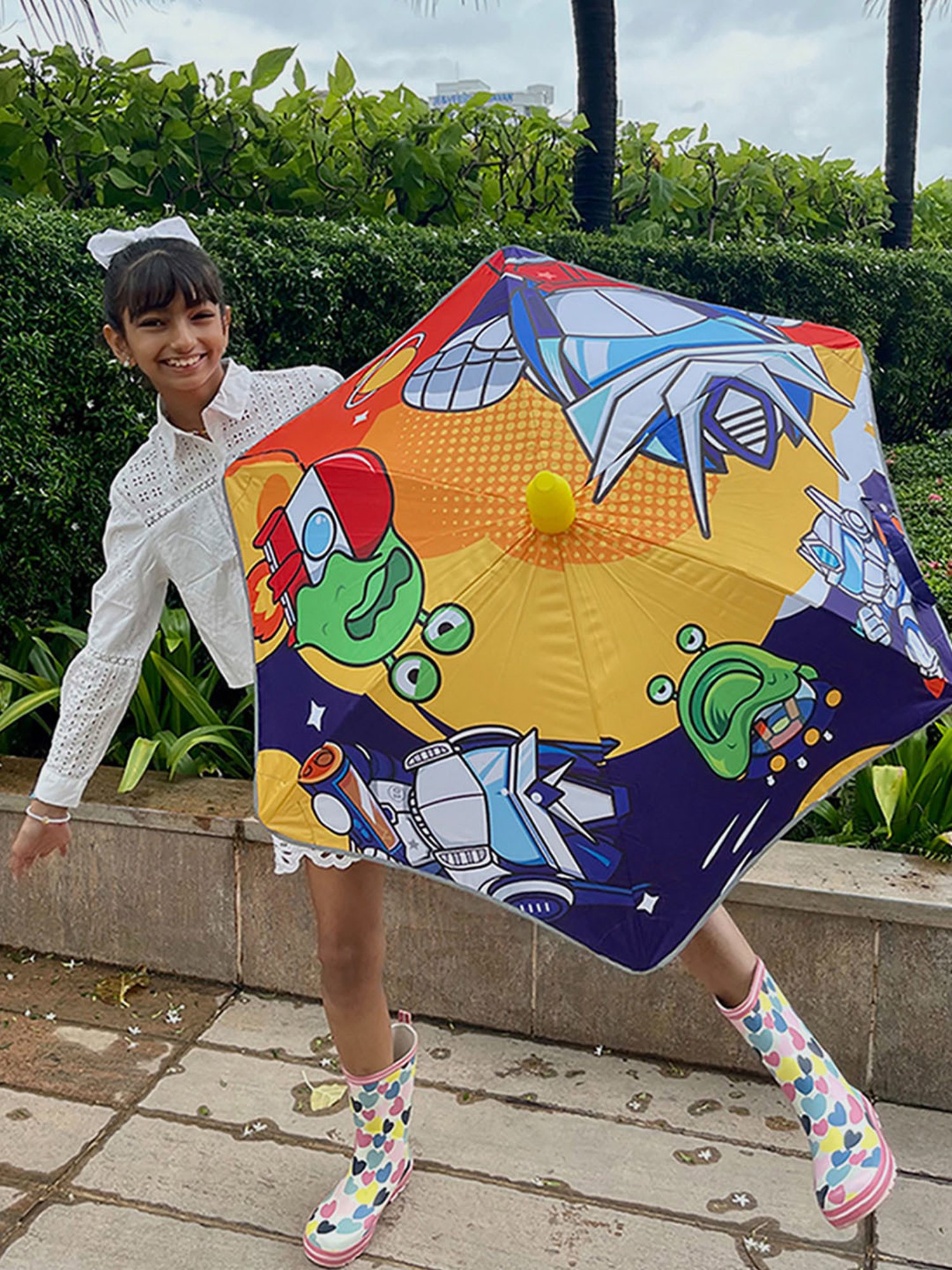 Little Surprise Box LLP Blue Polyester Kids Umbrella