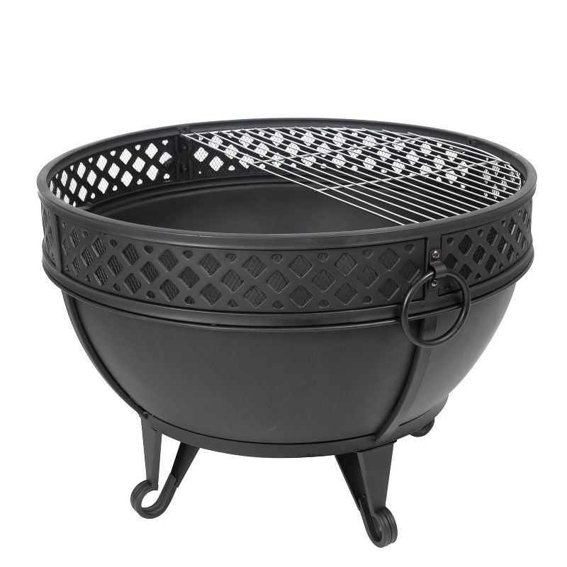 Gable 27" Fire Pit with Cooking Grid - Pleasant Hearth