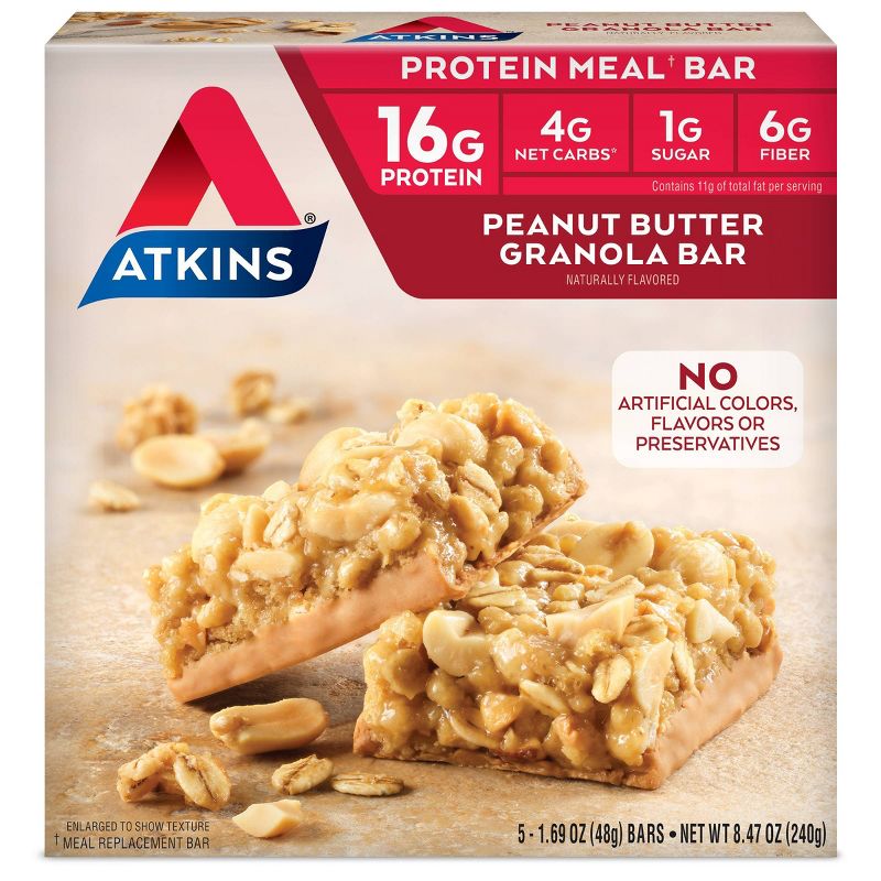 Atkins Granola Meal Bar - Peanut Butter - 5ct