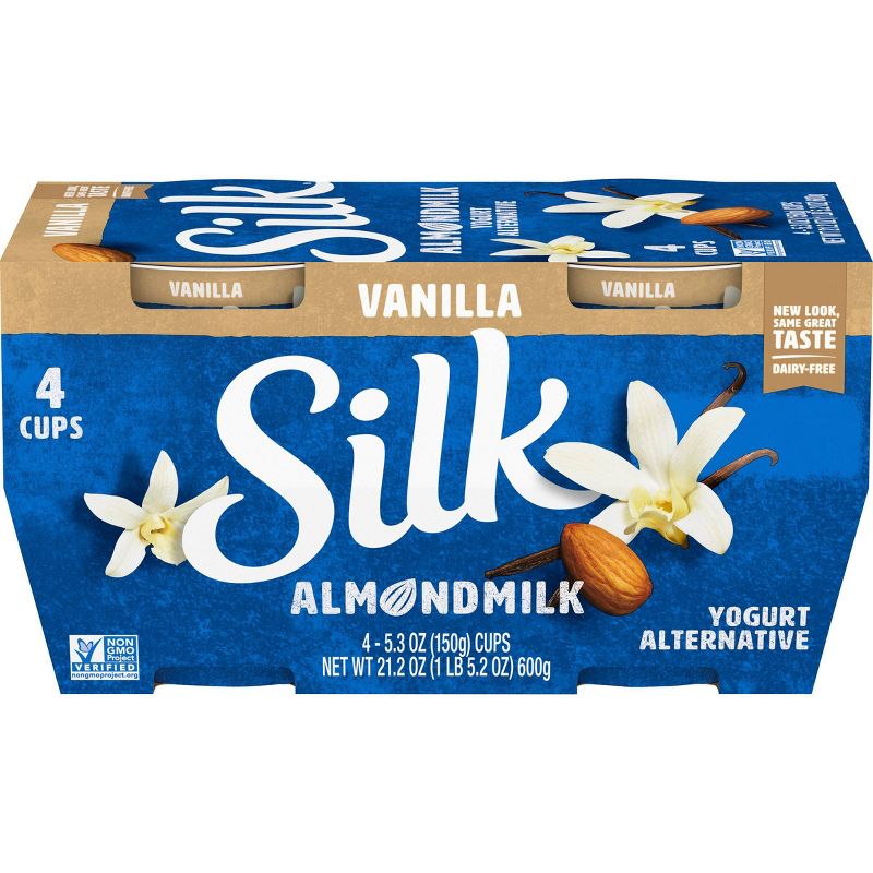 Silk AlmondMilk Dairy-Free Vanilla Yogurt - 4pk/5.3oz Cups