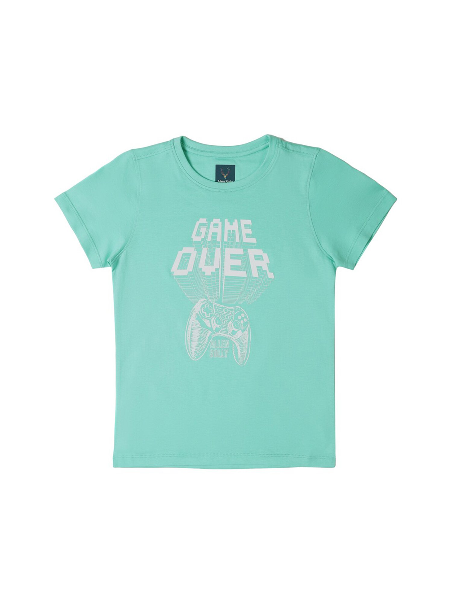 Allen Solly Junior Sea Green Printed T-Shirt