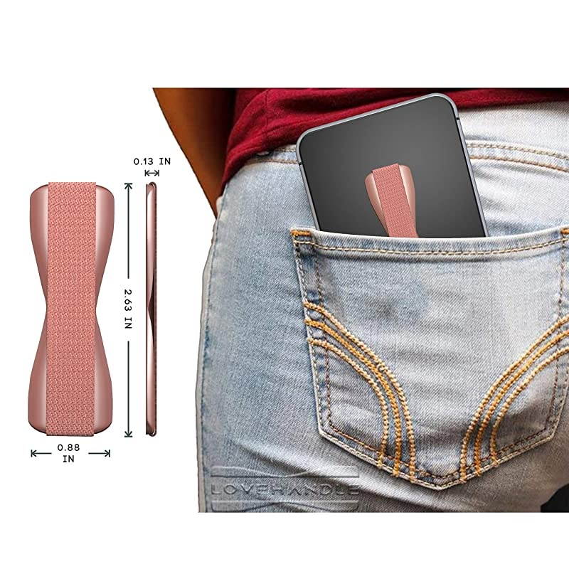Universal Grip For Smartphone and Mini Tablet ROSE MAUVE Colored Elastic Strap and Base