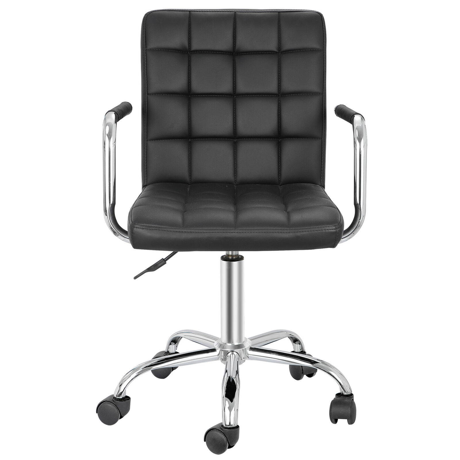 Modern Midback Armrests Office Chair Desk Office Chair with Wheels Swivel Chair Adjustable Height