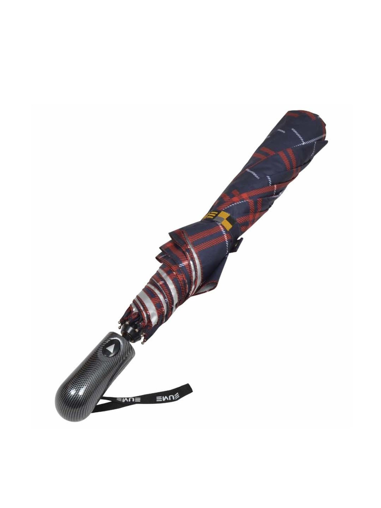 Eume Nuture Navy Checks 2 Fold Umbrella - 27 inch