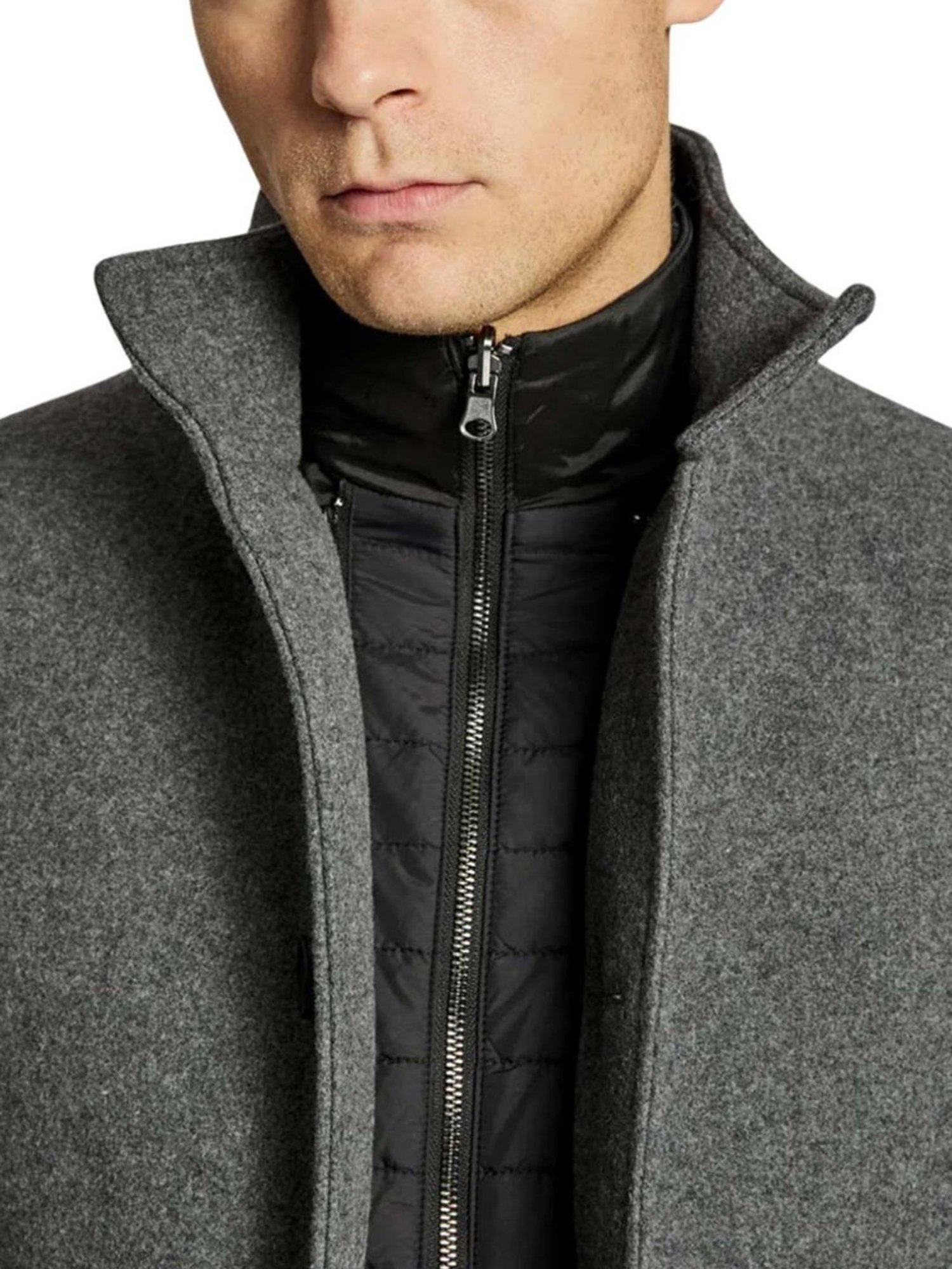 Bruun & Stengade Grey Slim Fit Coats