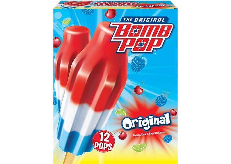 Bomb Pop Original (Cherry, Lime, Blue Raspberry) Bars - 21 fl oz /12ct