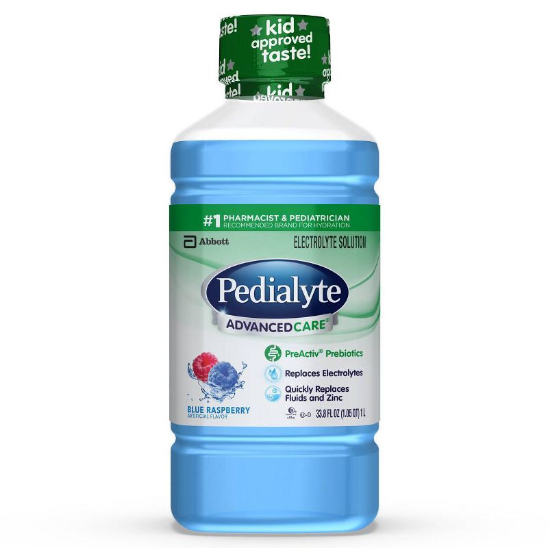 Pedialyte Electrolyte Solution Blue Raspberry - 33.8 fl oz