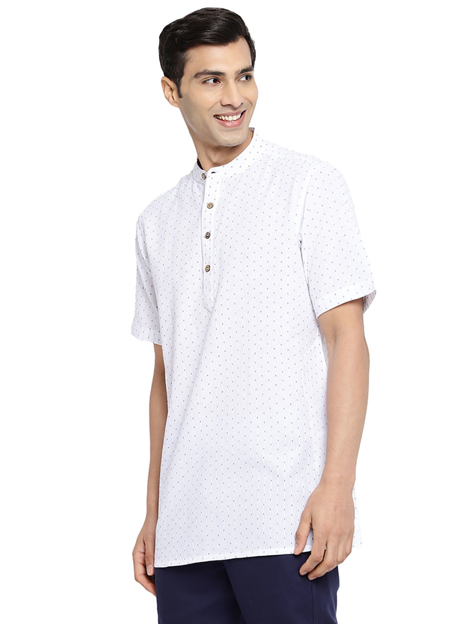 Manthan Red Full Sleeves Solid Kurta