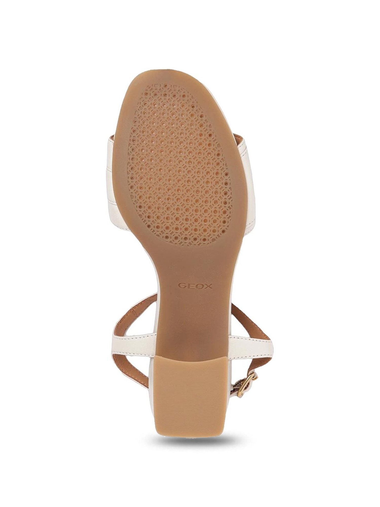 Geox Women's Eraklia 50 Off White Ankle Strap Sandals