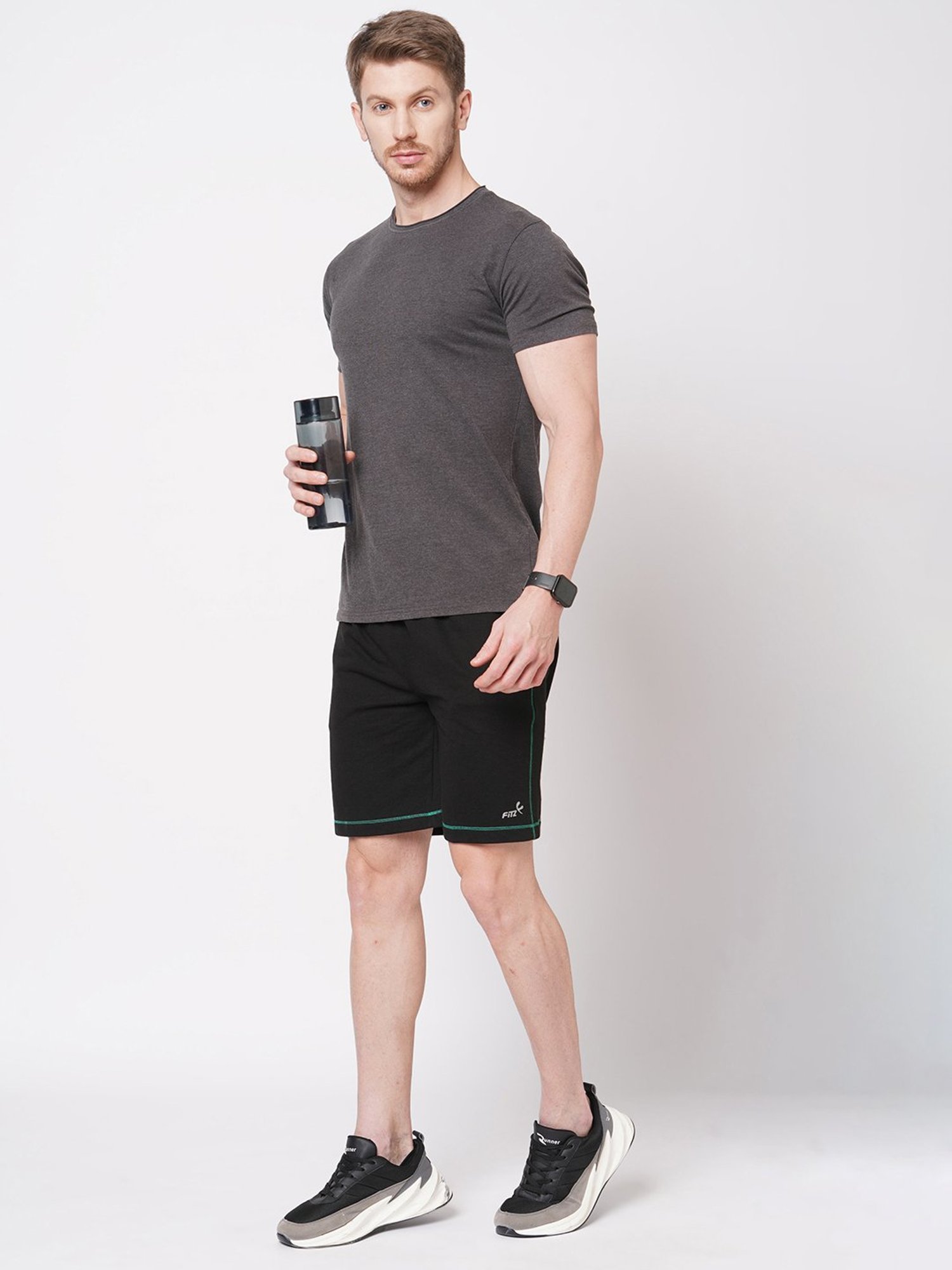 Fitz Black Slim Fit Shorts