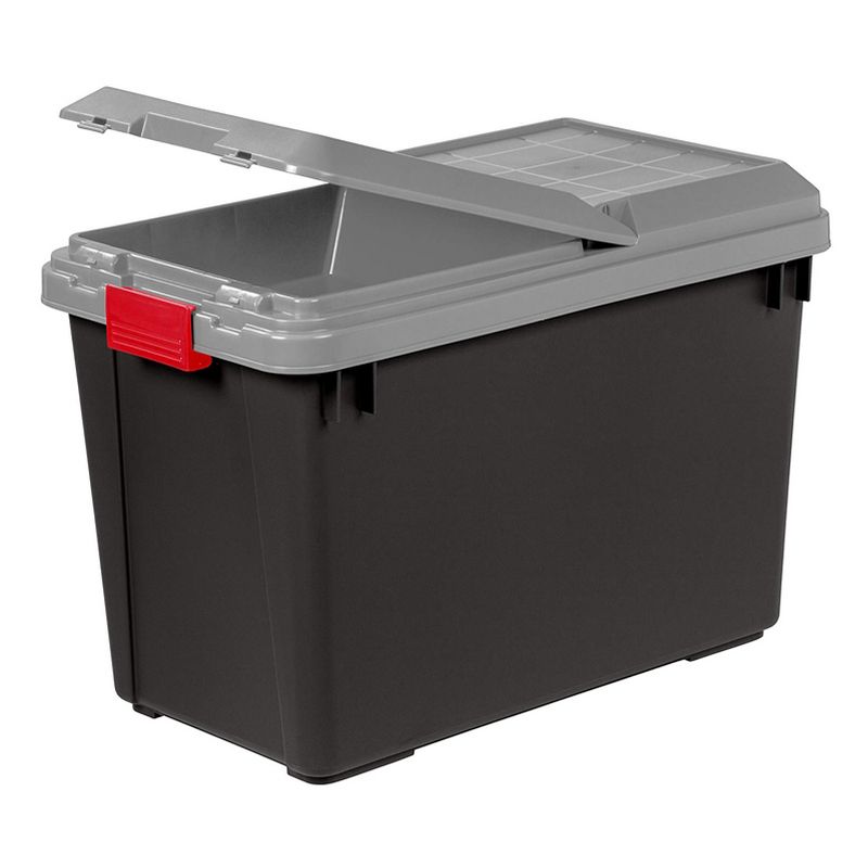 Homz Heavy Duty Modular Clear Plastic Stackable Storage Tote Containers with Latching and Locking Lids, 31 Quart Capacity, 4 Pack