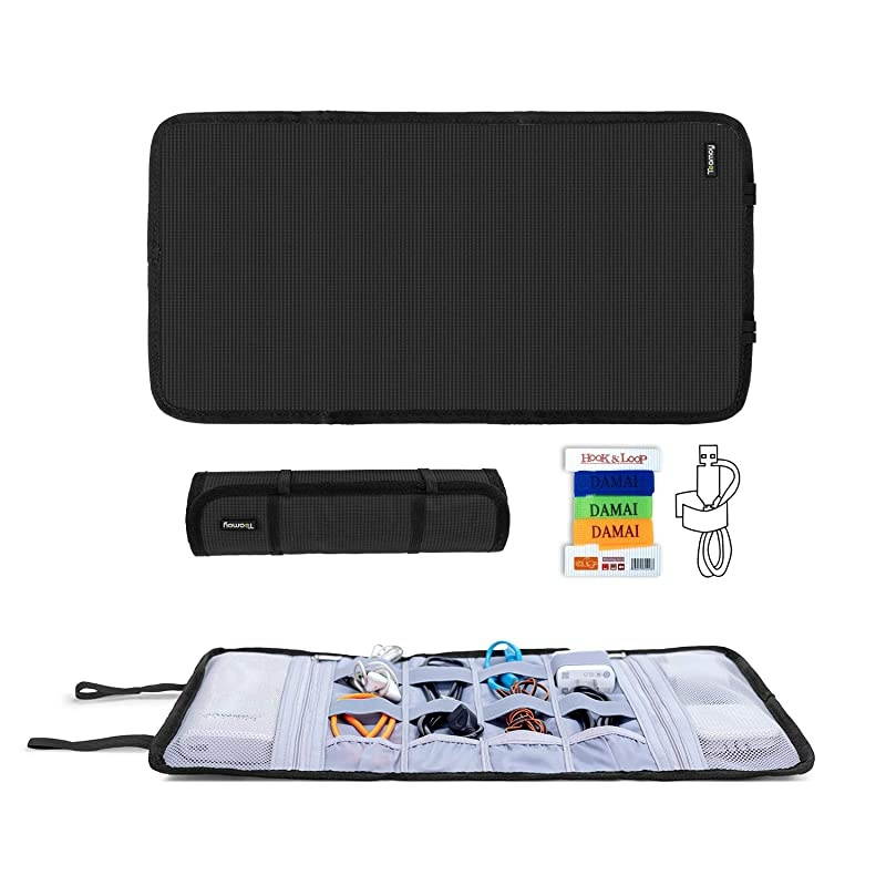 Travel Cable Organizer Cord BagUSB Drive Shuttle CaseElectronics Accessory Organizer Black