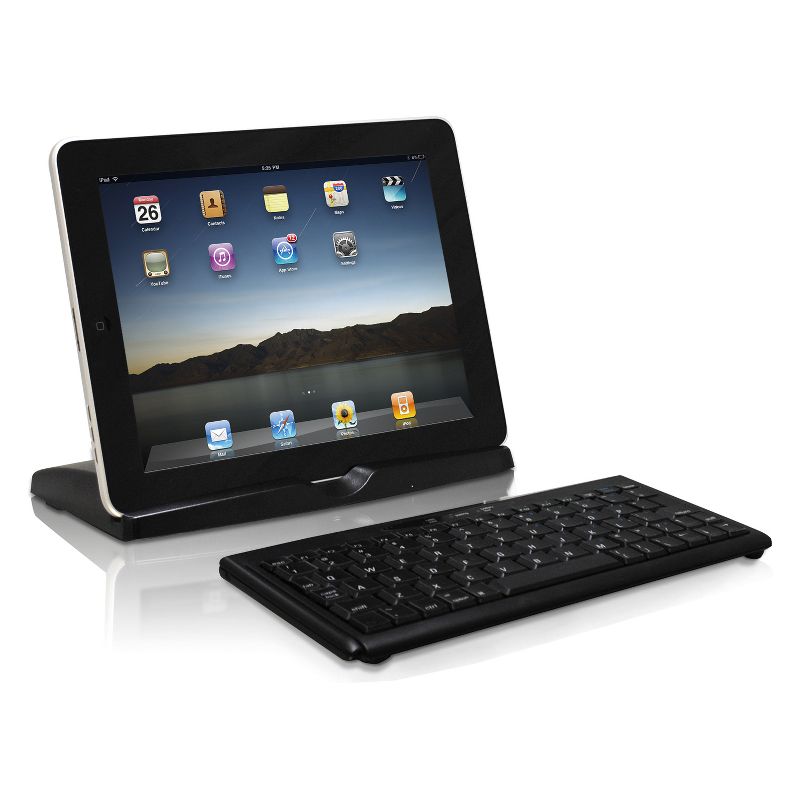 Macally Portable Wireless Bluetooth Compact Keyboard With Cover and Stand