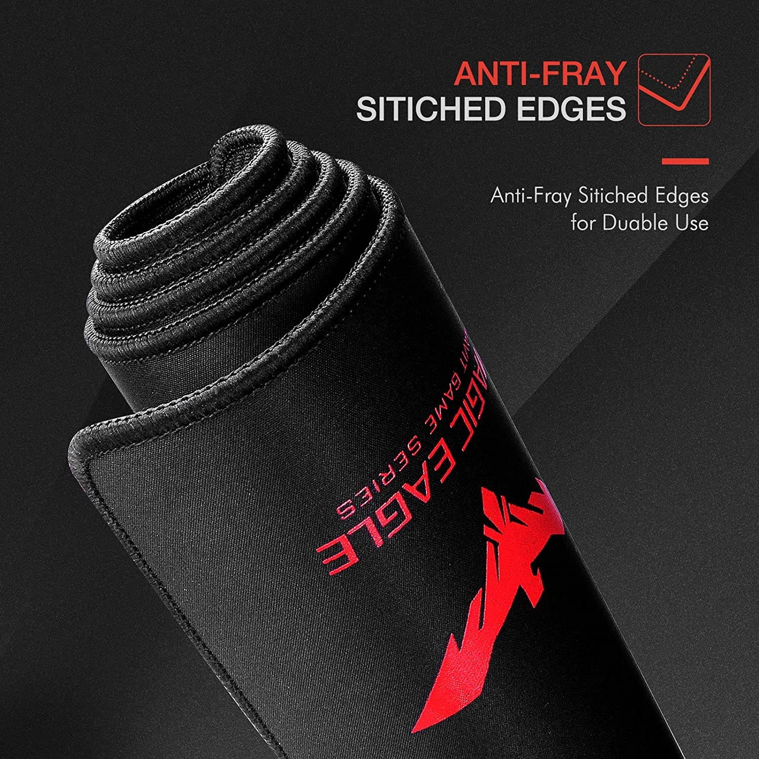 Havit Gaming Mouse Pad (13.78 x 10.63 x 0.12 Inch) Mouse Mat with Stitched Edges & Waterproof Surface, Non-Slip Base Ergonomic Mousepad for Laptop Computer, Black