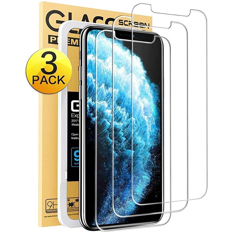 Compatible with iPhone 11 Pro Screen Protector iPhone X Screen Protector iPhone Xs Tempered Glass Screen Protector All 58 inch New iPhone 3Pack