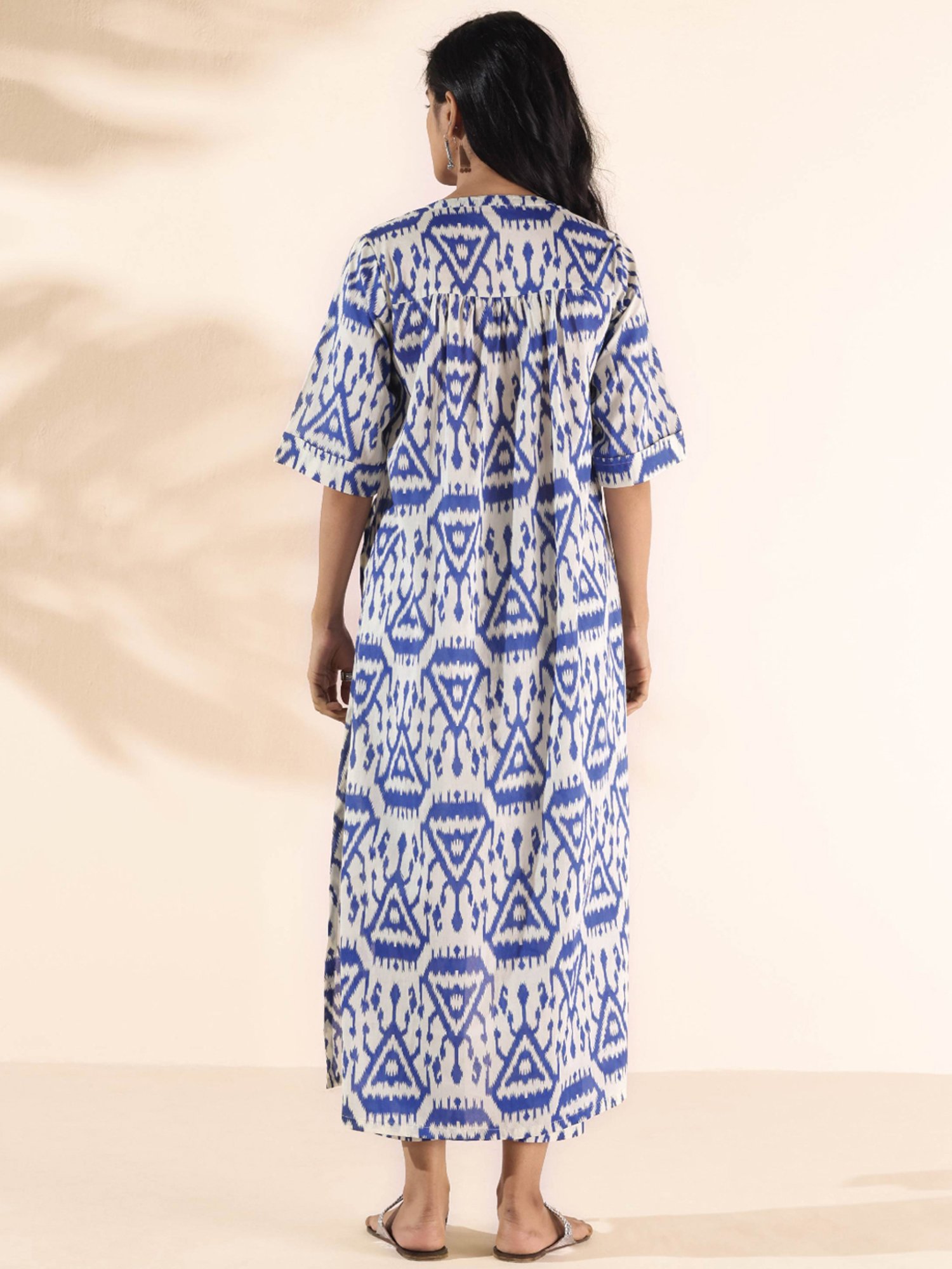 true Browns Blue Printed Kurta Pant Set