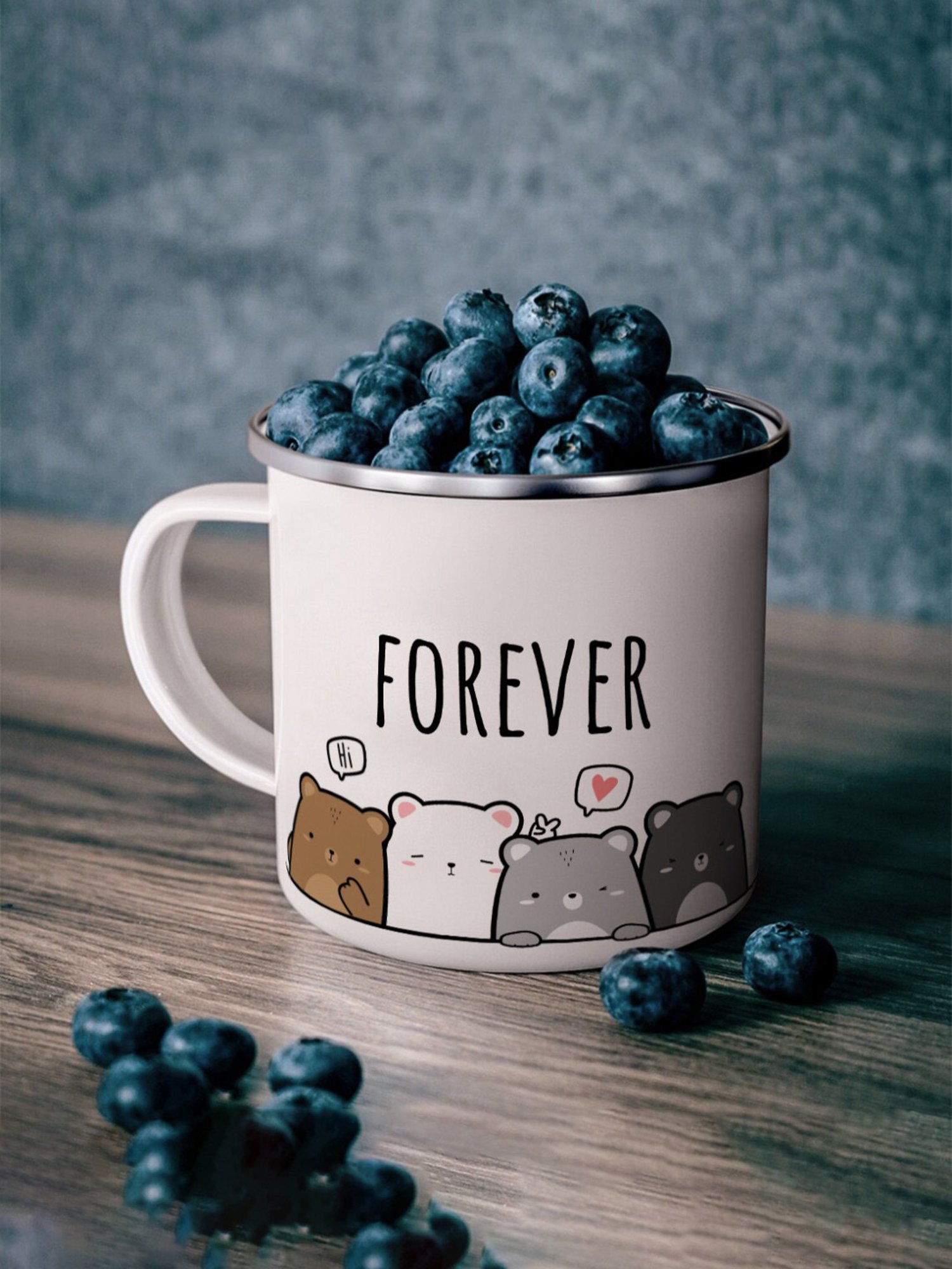 Gathari Enamel White Stainless Steel Coffee Mug