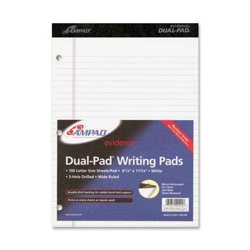 Ampad Double Sheet Legal-ruled Writing Pad - 100 Sheet - 15 Lb - 8.50" X (20244)
