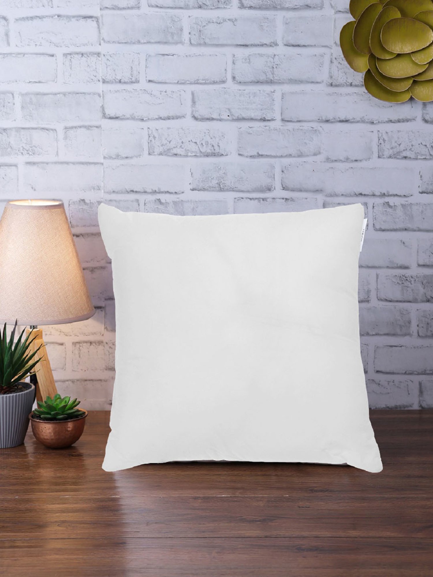 Romee White 100% Cotton Solid Cushions