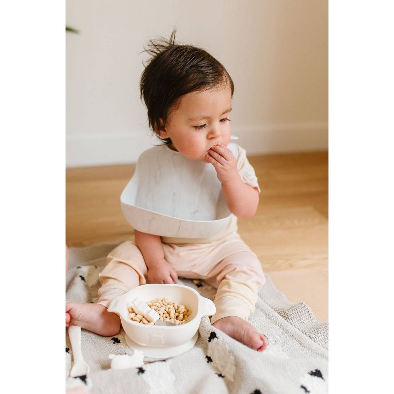 Loulou Lollipop Silicone Bib - Marble